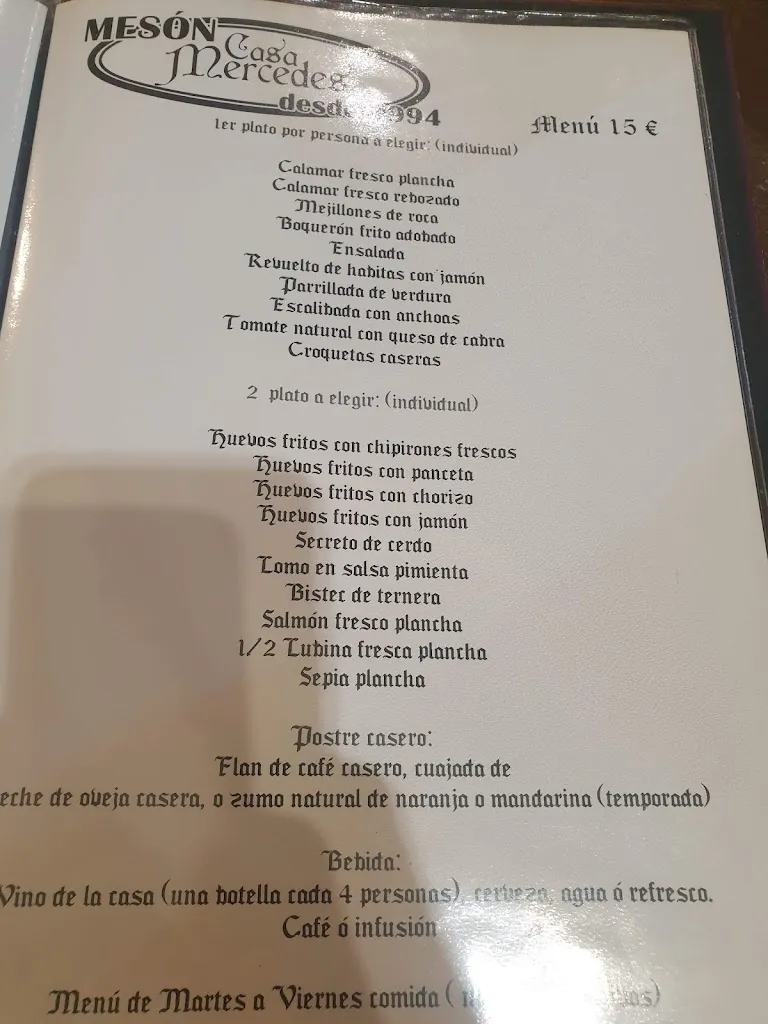 Menu_Restaurant Casa Mercedes_Castellón de la Plana/Castelló de la Plana_image_4