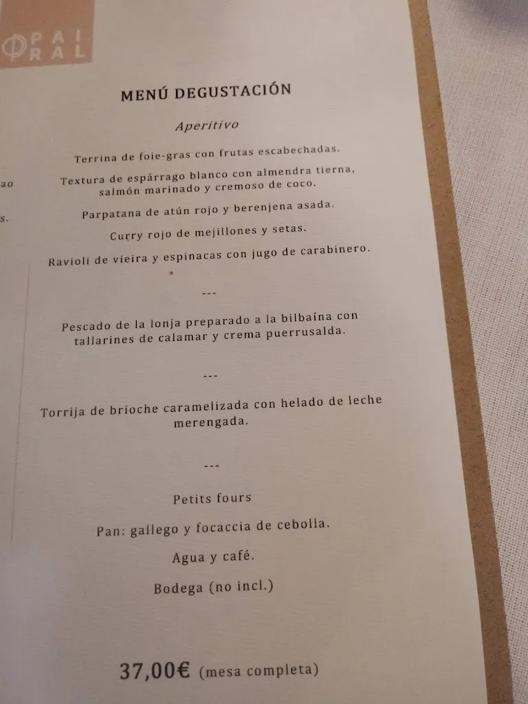 Menu_Restaurante Pairal_Castellón de la Plana/Castelló de la Plana_image_2