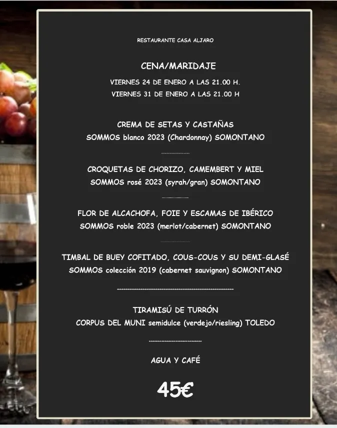 Menu_Restaurante Casa Aljaro_Castellón de la Plana/Castelló de la Plana_image_1
