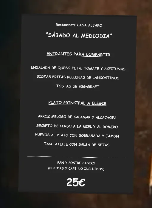 Menu_Restaurante Casa Aljaro_Castellón de la Plana/Castelló de la Plana_image_3