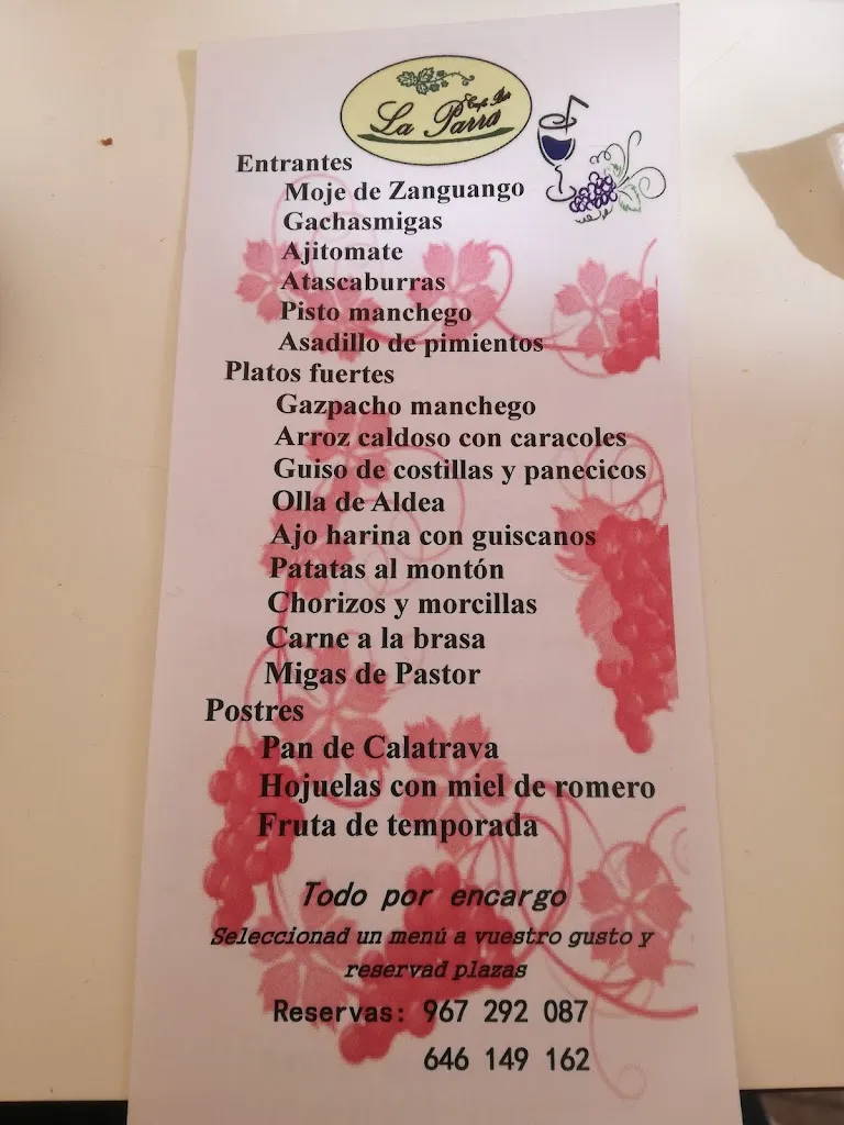 Menu_Cafe Bar La Parra_Liétor_image_1