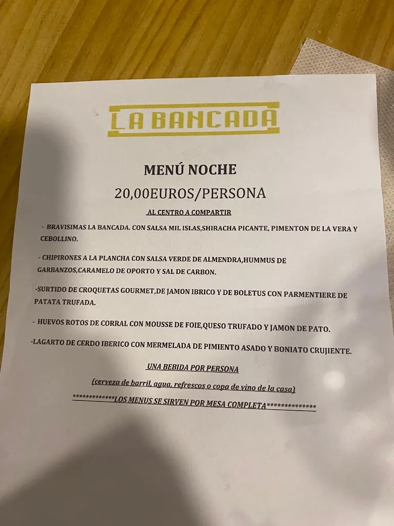 Menu_La Bancada_Castellón de la Plana/Castelló de la Plana_image_1