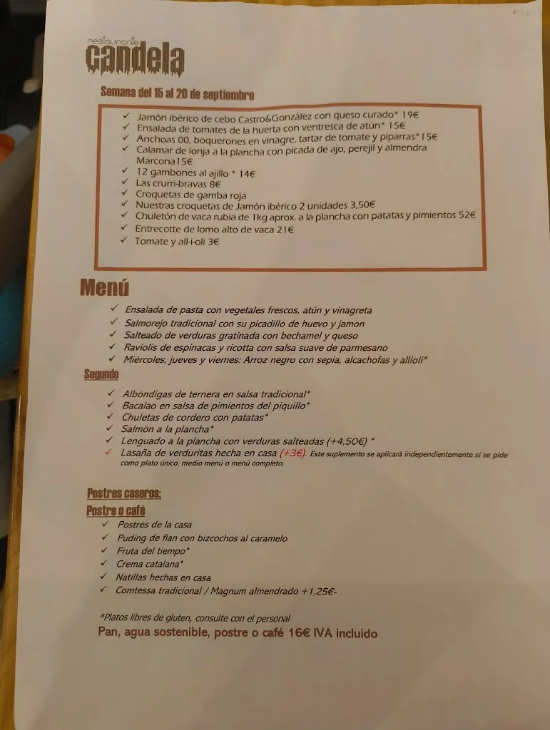 Restaurante Candela restaurant in Castellón de la Plana/Castelló de la Plana