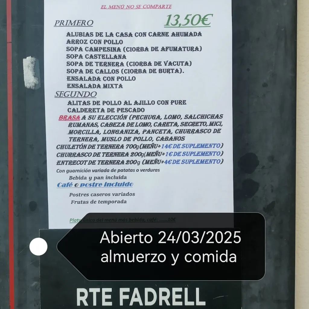 Menu_Restaurante Fadrell_Castellón de la Plana/Castelló de la Plana_image_1