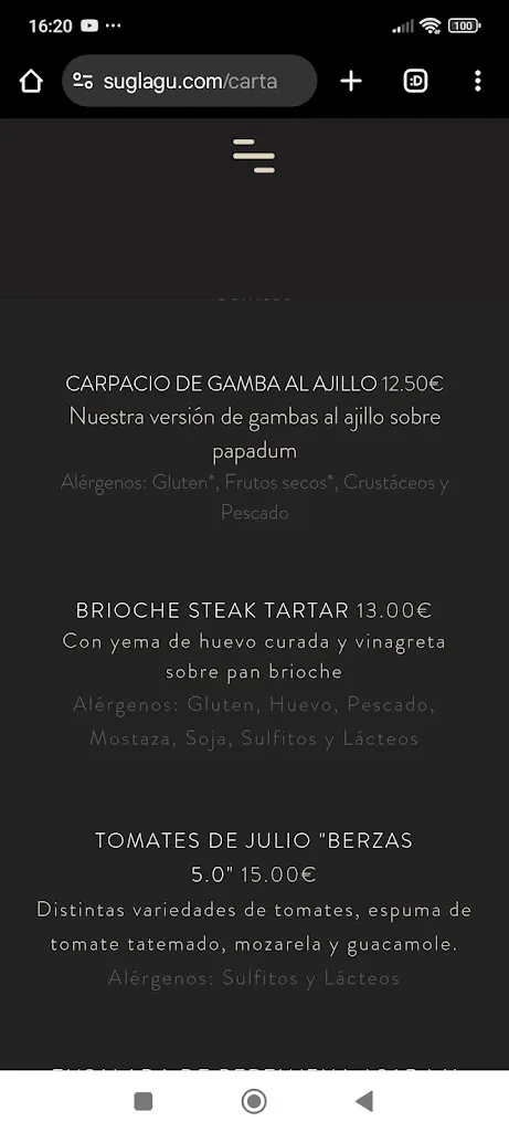Menu_Restaurante Suglagu_Castellón de la Plana/Castelló de la Plana_image_2