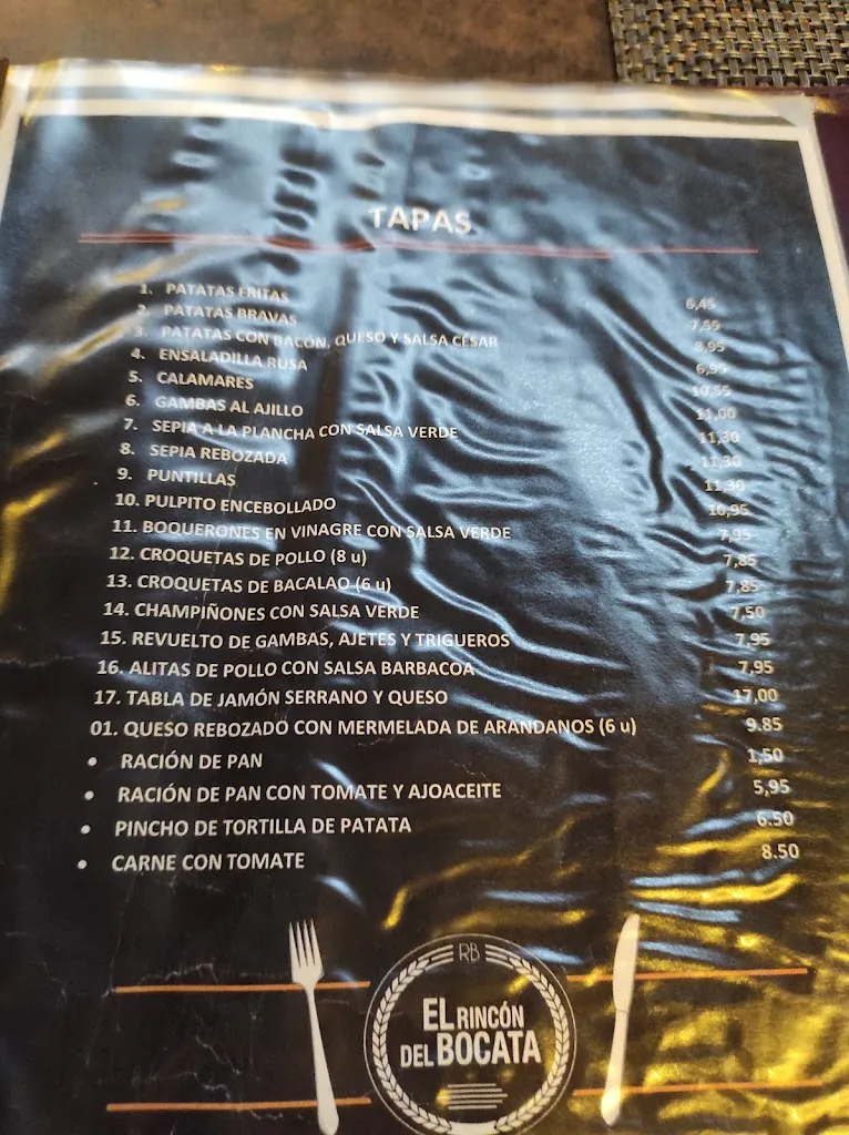 Menu_El Rincón Del Bocata_Castellón de la Plana/Castelló de la Plana_image_1