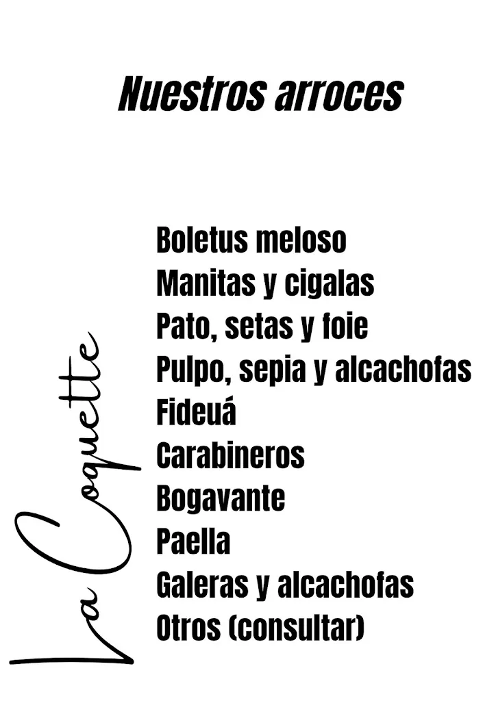 Menu_Restaurante La Coquette_Castellón de la Plana/Castelló de la Plana_image_1