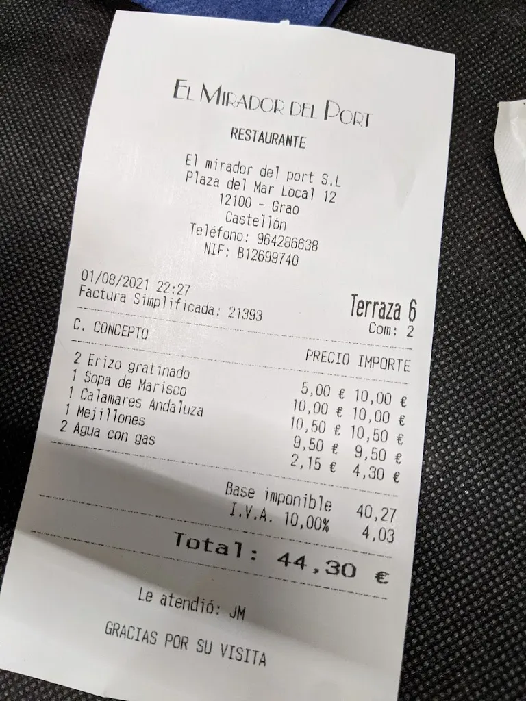 Luigi Iodice_Restaurant El Mirador del Port_Geldo_review