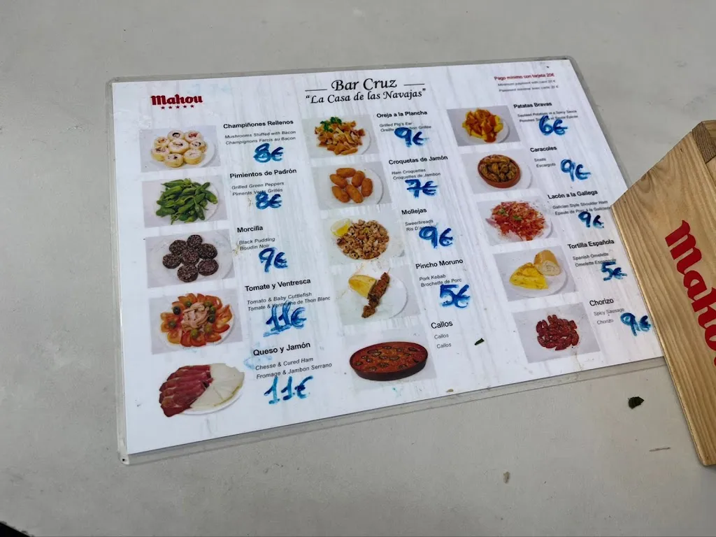 Menu_Bar Cruz - La Casa de las Navajas_Navajas_image_2