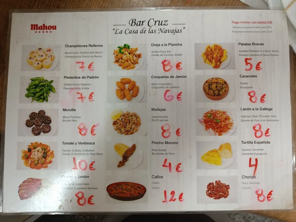 Menu_Bar Cruz - La Casa de las Navajas_Navajas_image_3