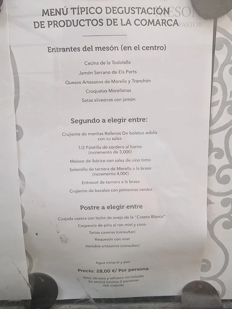 Menu_Mesón Del Pastor_Morella_image_1