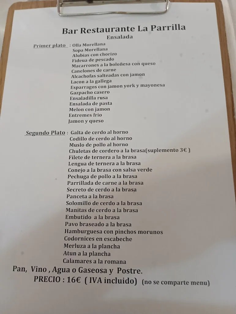 Menu_La Parrilla El Rincón_Morella_image_2