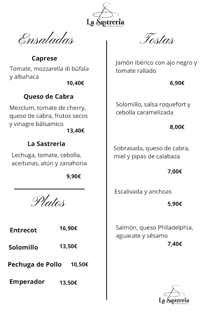 Menu_Gastro Bar Sastrería_Morella_image_2