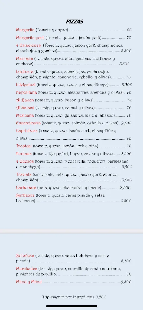 Menu_Restaurante Pizzeria La Fontana_Fuente-Álamo_image_1