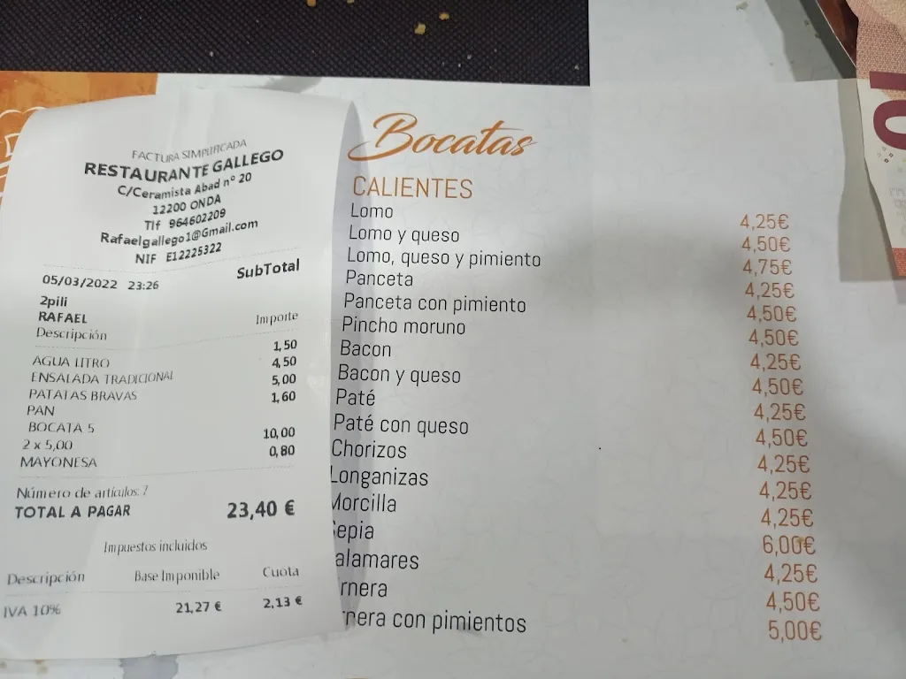 Menu_Restaurante Gallego_Onda_image_4