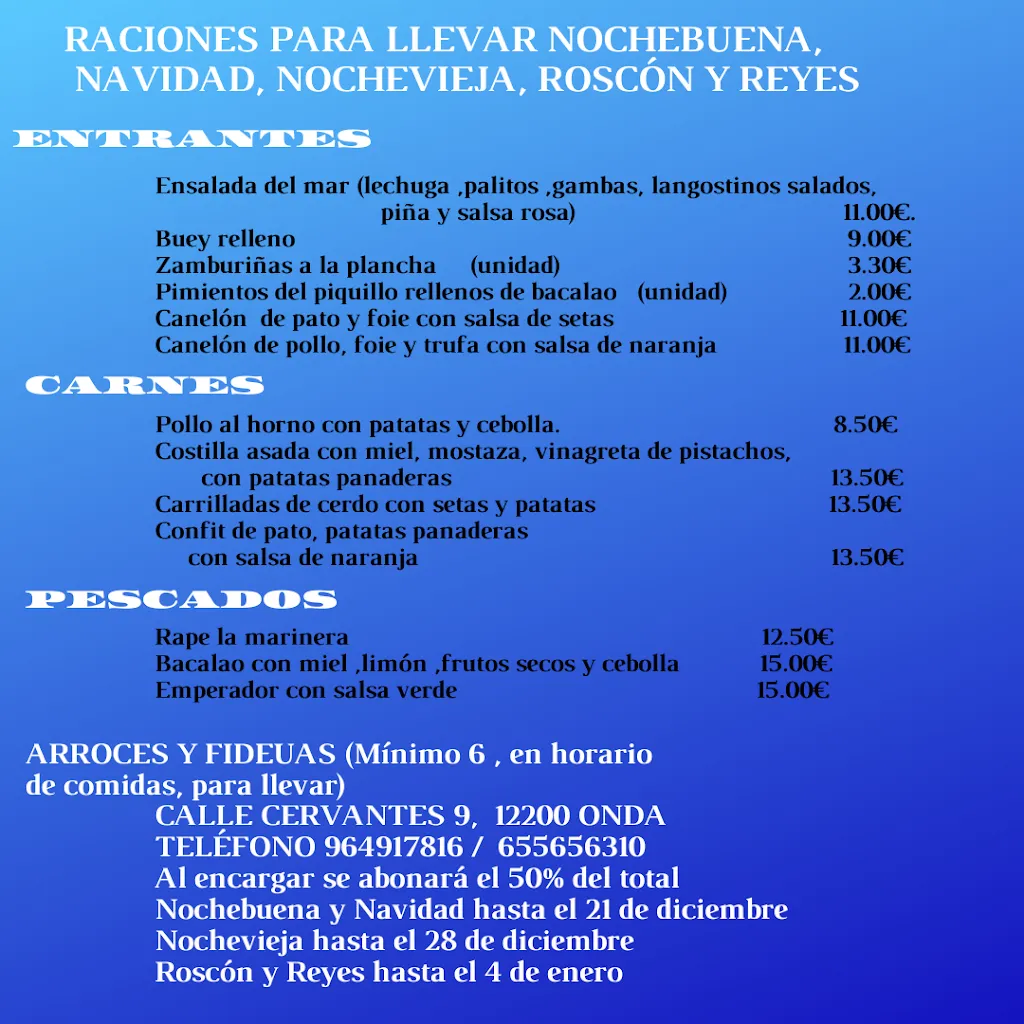 Menu_Bar -Restaurante Dónde María José_Onda_image_1