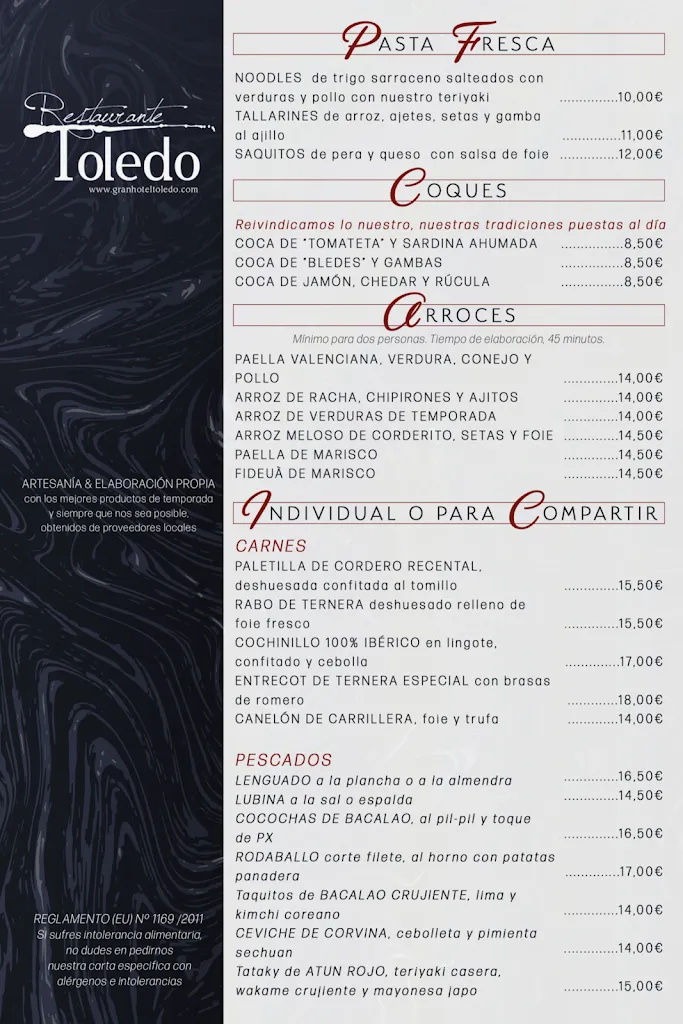 Menu_Restaurante Toledo / En Onda, Castellón_Onda_image_1