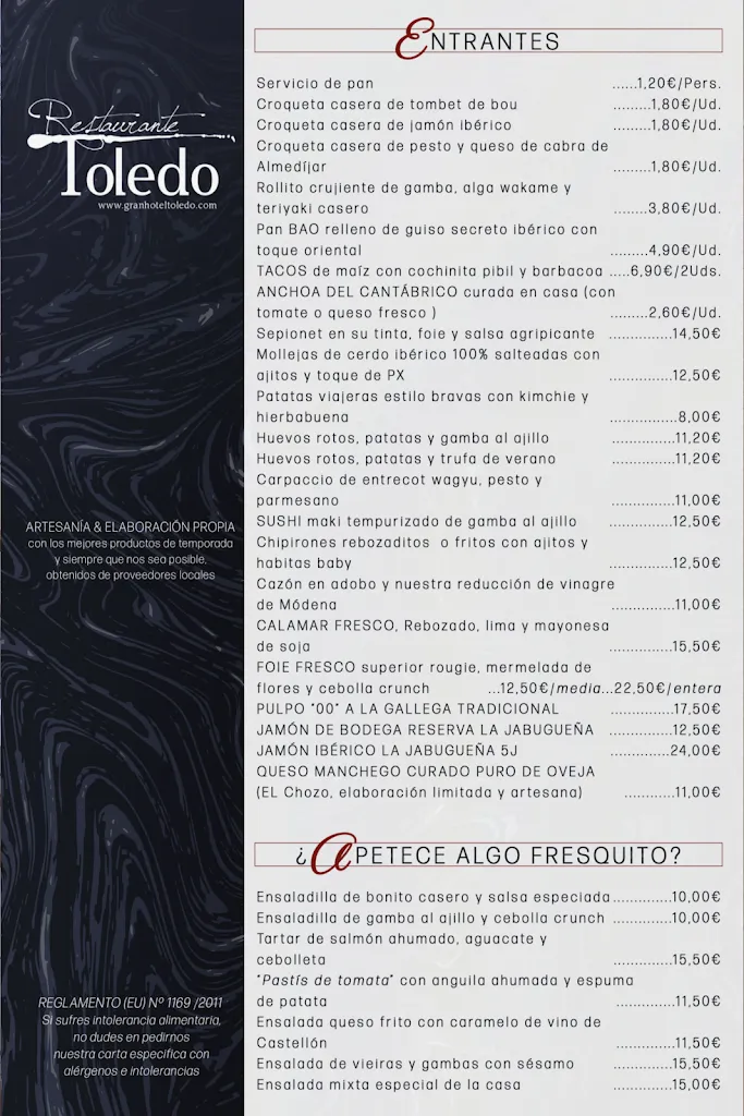 Menu_Restaurante Toledo / En Onda, Castellón_Onda_image_3