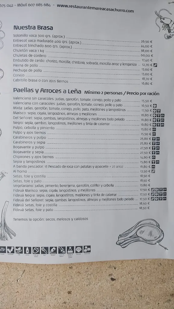 Menu_Restaurante Marea Casa Churro_Nules_immagine_1