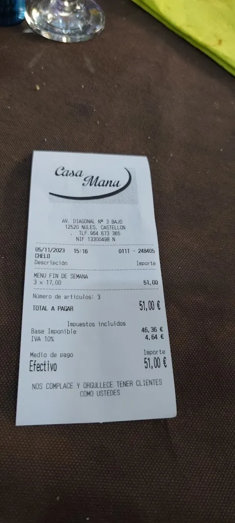 Francisco Javier Borras Vivo_Bar/Rte Casa Manu_Nules_review