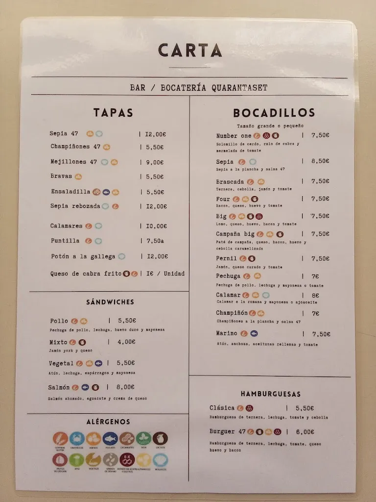 Menu_Bar bocateria Quarantaset 47_Nules_image_1