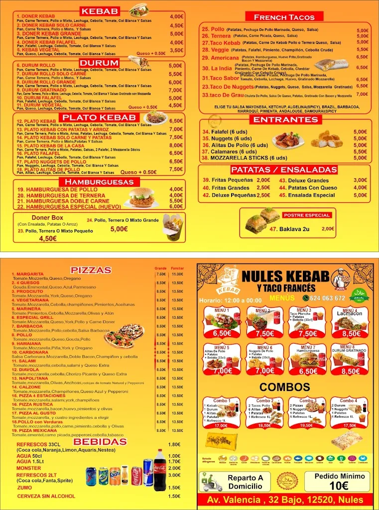 Menu_Nules kebab Y tacos farances_Nules_image_1