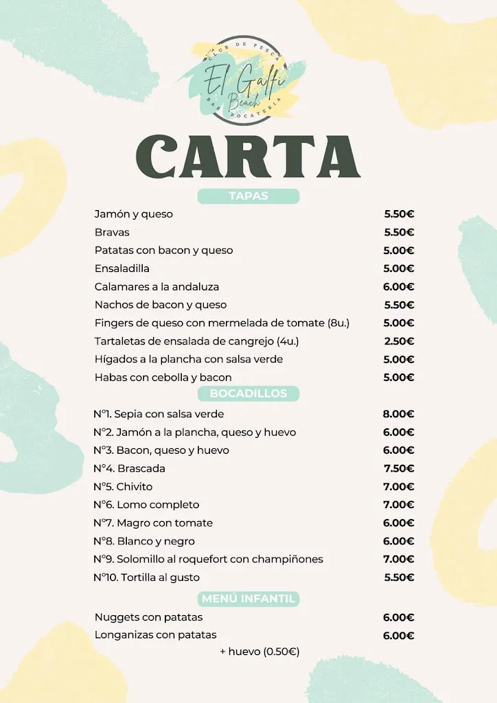 Menu_El Galfi Beach_Nules_image_1