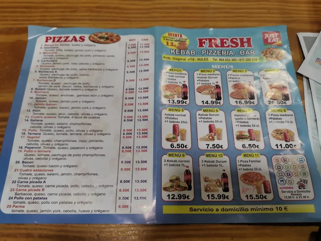 Menu_Fresh doner kebab_Nules_image_2