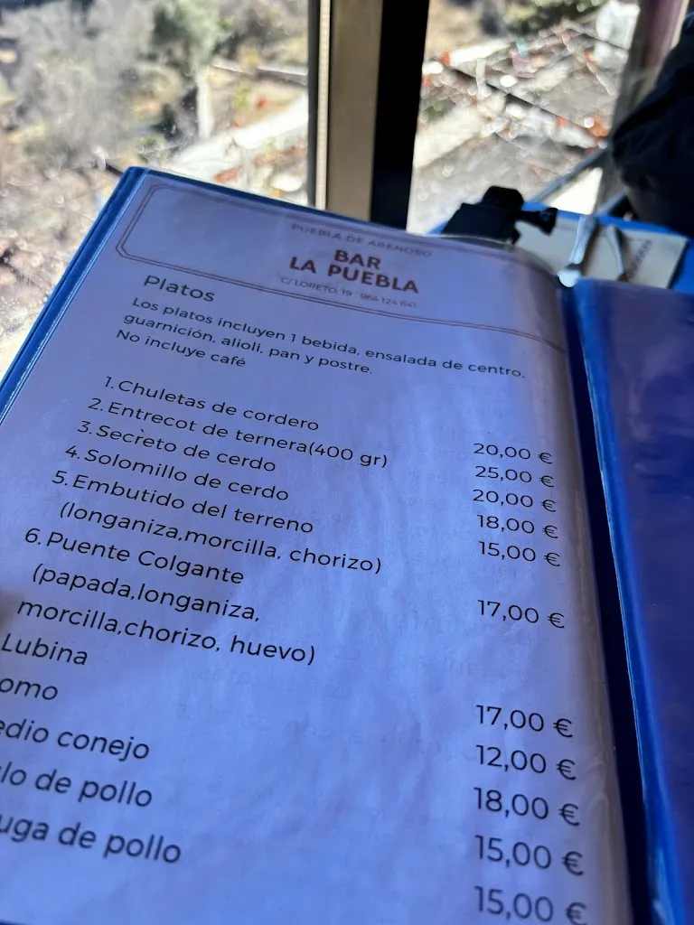 Menu_Bar La Puebla_Puebla de Arenoso_image_3