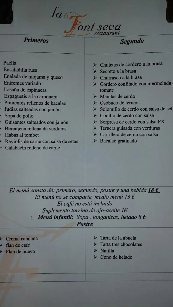 Menu_Restaurante la Fontseca_Pobla Tornesa la_image_1