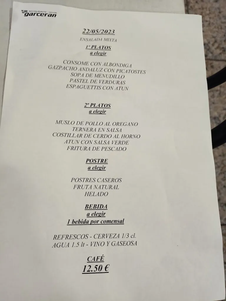 Menü_Venta Vieja de Garceran_Fuente-Álamo_Bild_1