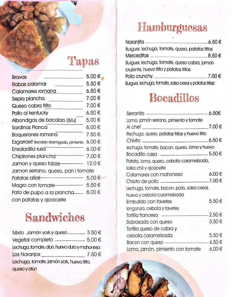 Menu_Bar Restaurante Camping Los Naranjos Moncofa_Moncofa_image_1