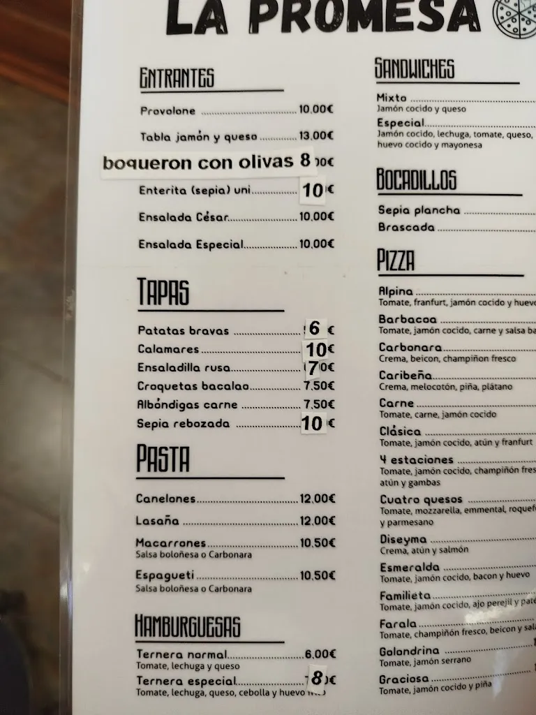 Menu_Pizzeria La promesa_Moncofa_image_2