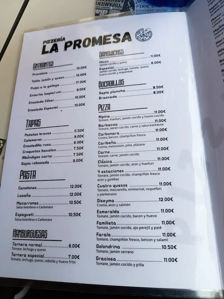 Menu_Pizzeria La promesa_Moncofa_image_4