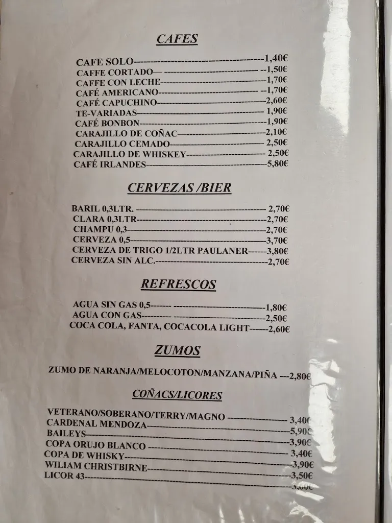 Menu_SPAETZLE FRITZ: Restaurante y Parking de Autocaravanas_San Rafael del Río_image_1