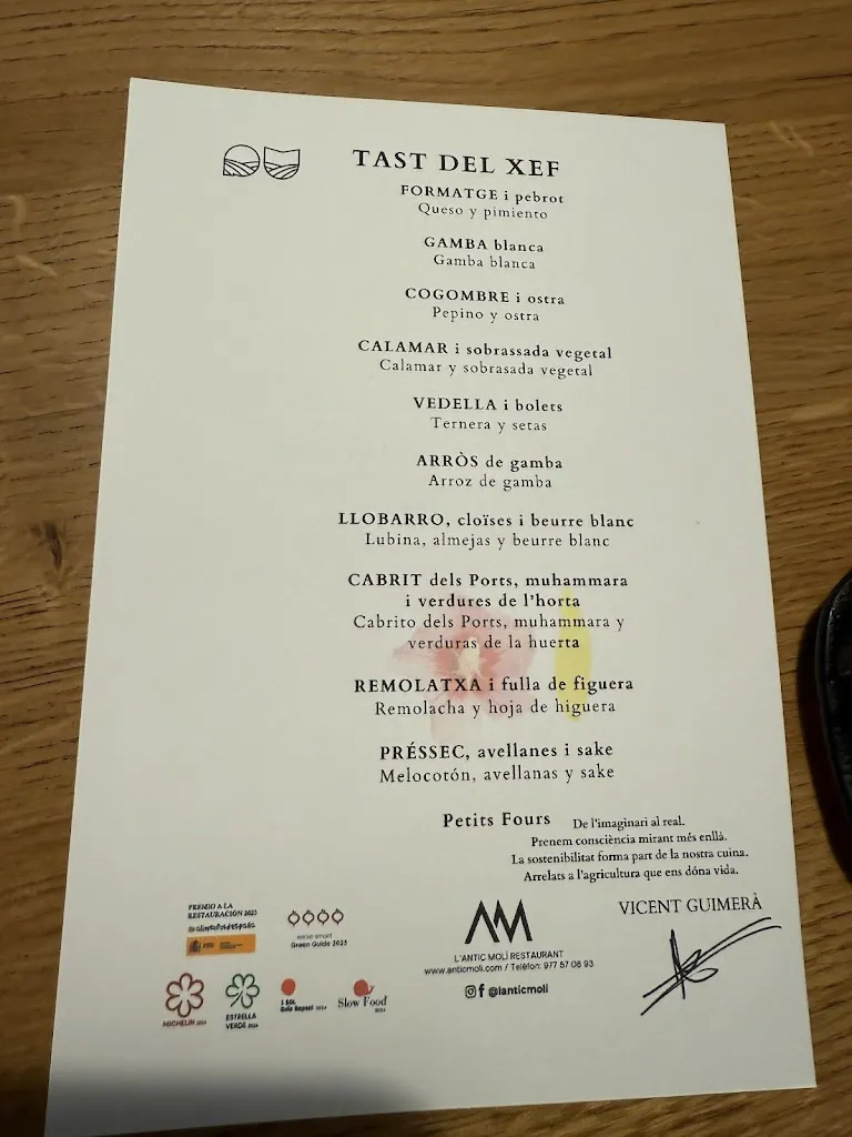 Menu_L’Antic Molí Restaurant_San Rafael del Río_image_1