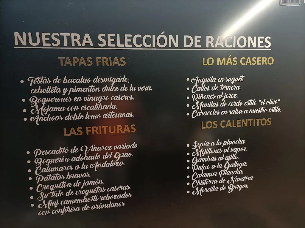 Menu_El Olivo Tapas & Bar_Oropesa del Mar/Orpesa_image_1