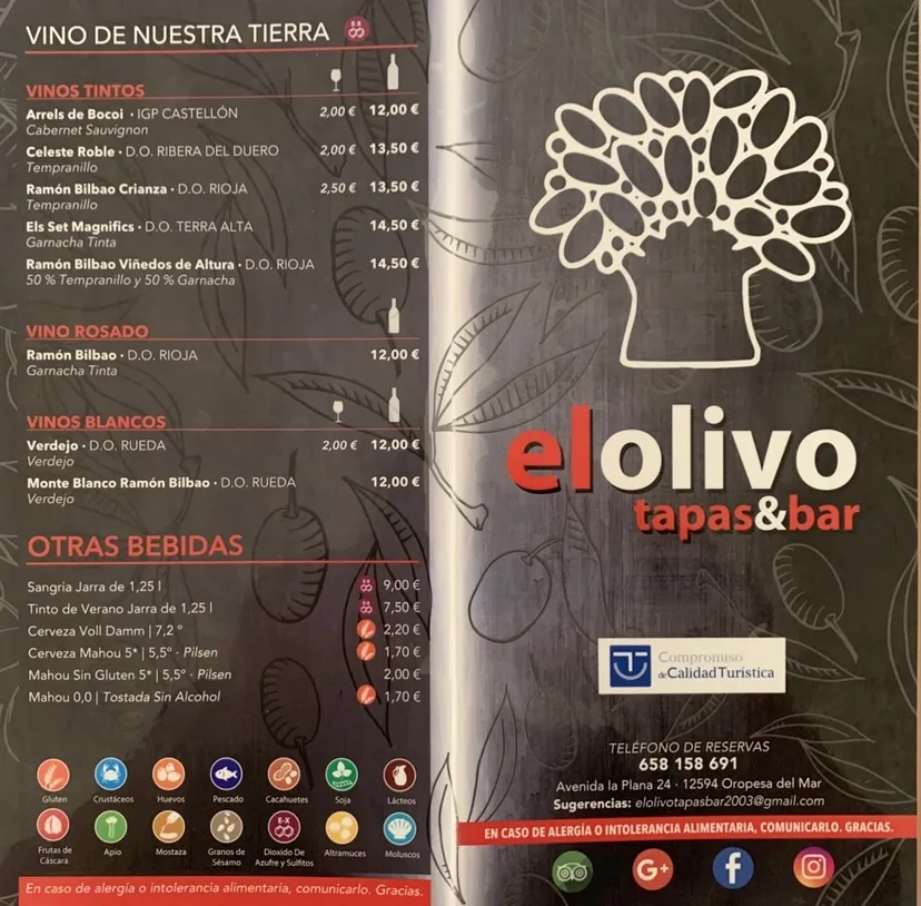 Menu_El Olivo Tapas & Bar_Oropesa del Mar/Orpesa_image_2