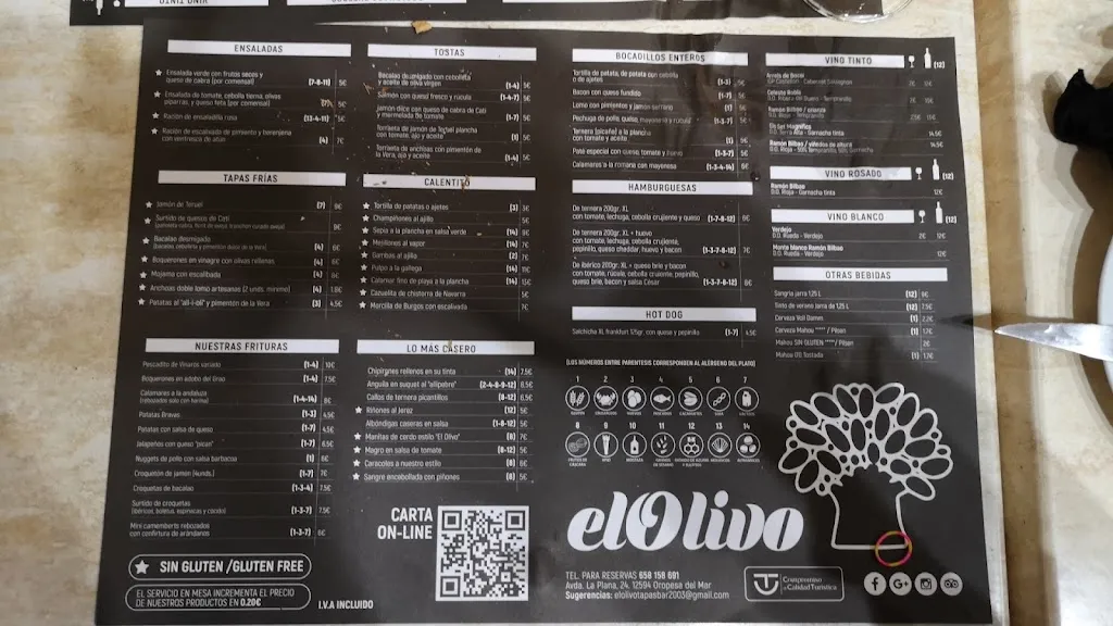 Menu_El Olivo Tapas & Bar_Oropesa del Mar/Orpesa_image_4