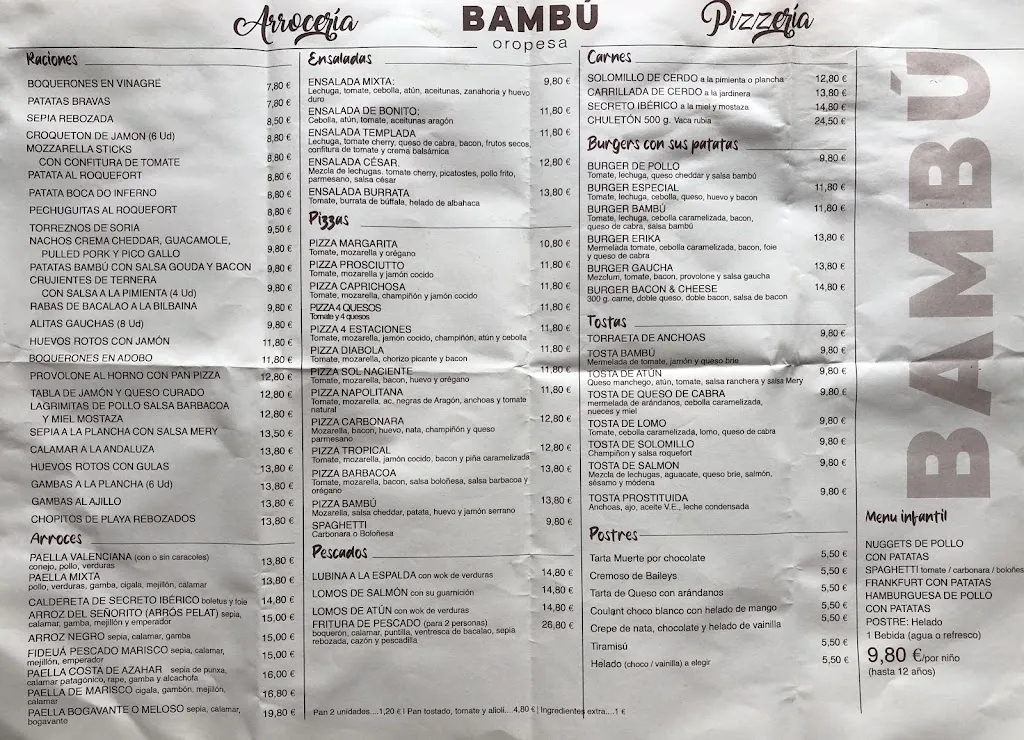 Menu_Bambú Oropesa_Oropesa del Mar/Orpesa_immagine_2