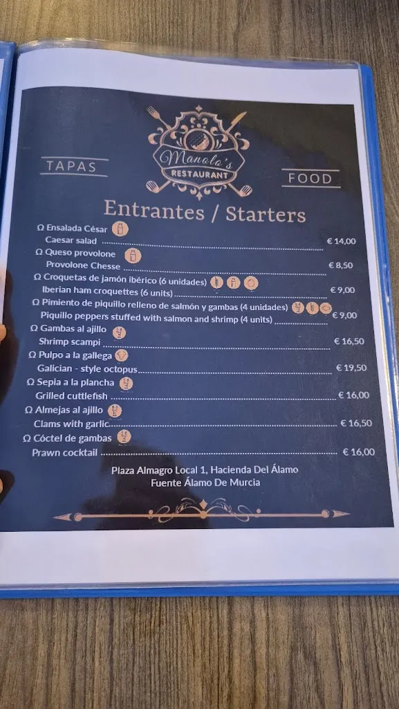 Menu_Manolo's Restaurante_Fuente-Álamo_image_1