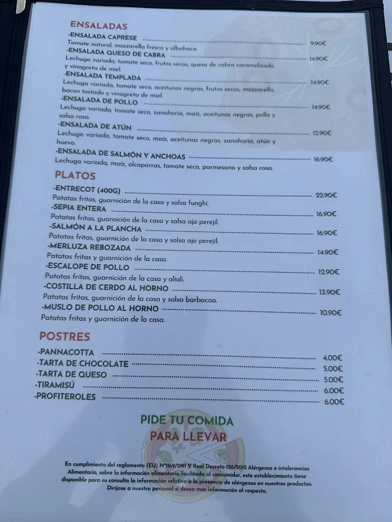 Menu_Pizzeria Restaurante Acapulco,Marina D'Or,oropesa del mar, Marina d'or_Oropesa del Mar/Orpesa_image_3