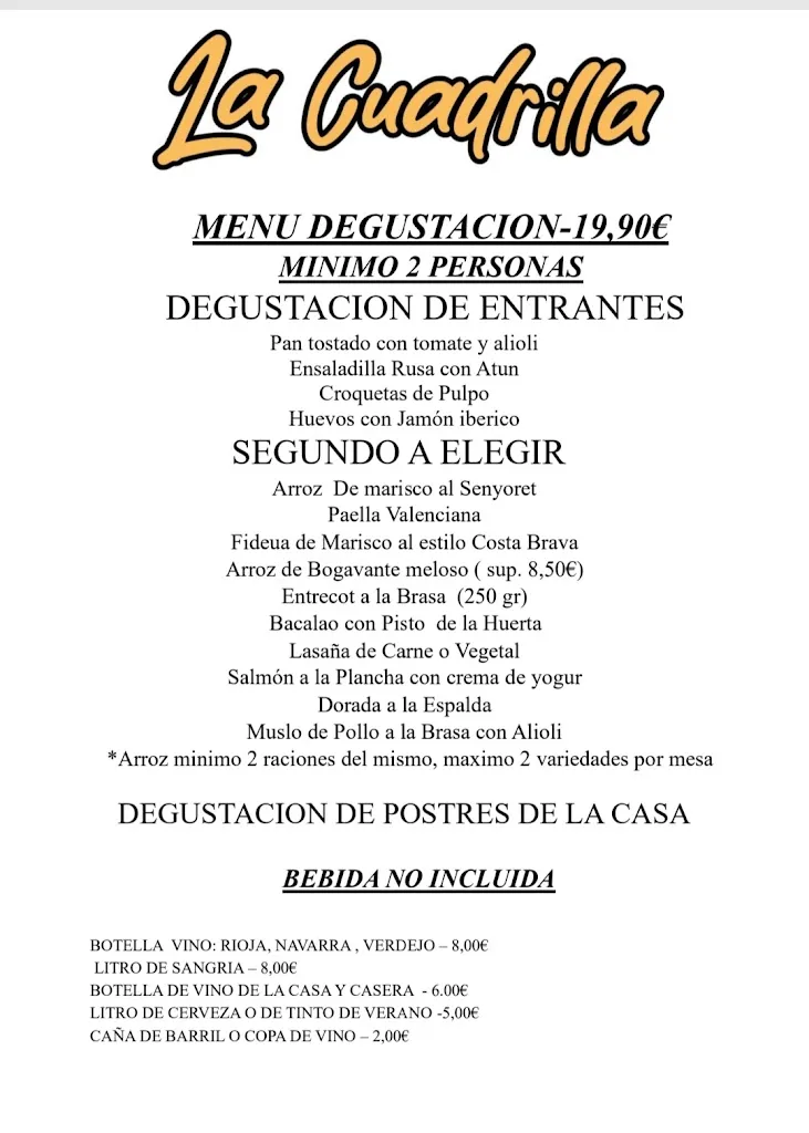 Menu_Restaurante La Cuadrilla_Oropesa del Mar/Orpesa_image_1