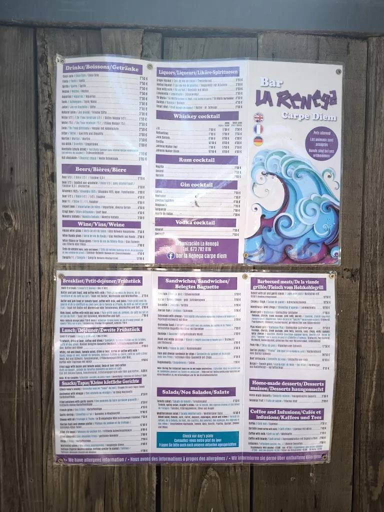 Menu_Bar la renega carpediem_Oropesa del Mar/Orpesa_image_4