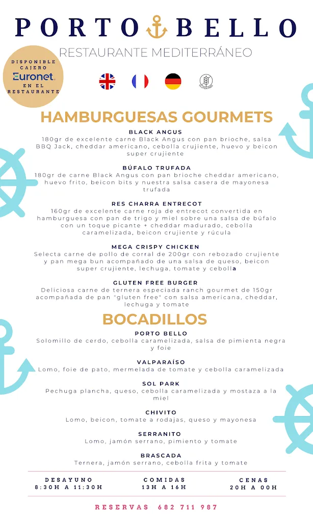 Menu_Restaurante Porto Bello_Oropesa del Mar/Orpesa_immagine_4