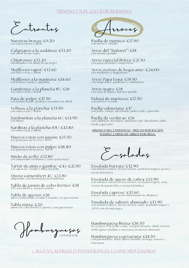 Menu_Restaurant Brizza_Peníscola/Peñíscola_image_1