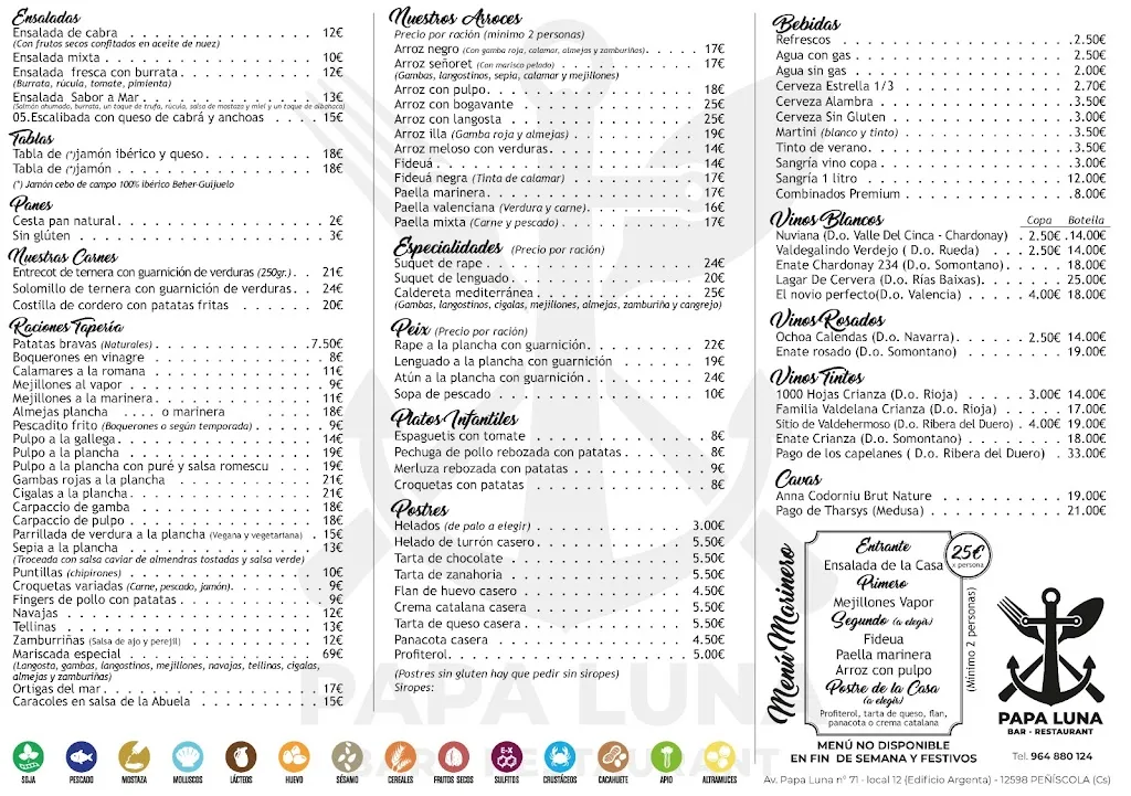 Menu_Restaurante Papa Luna_Peníscola/Peñíscola_image_1