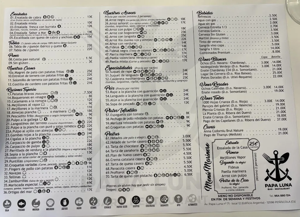 Menu_Restaurante Papa Luna_Peníscola/Peñíscola_image_2