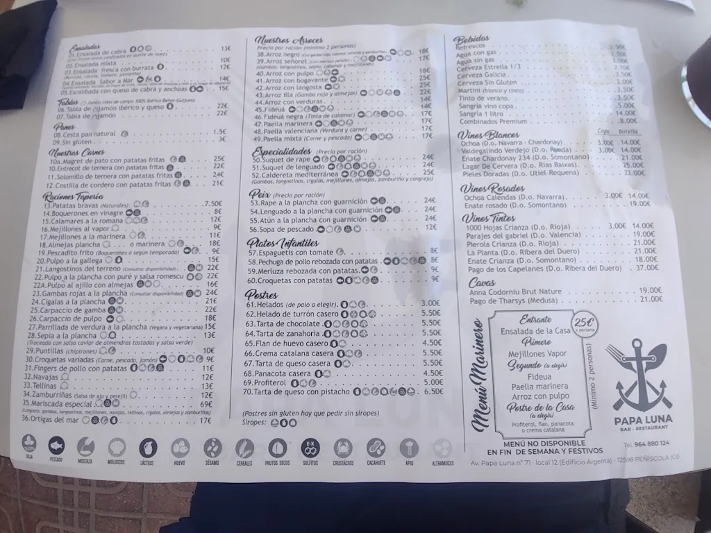 Menu_Restaurante Papa Luna_Peníscola/Peñíscola_image_3