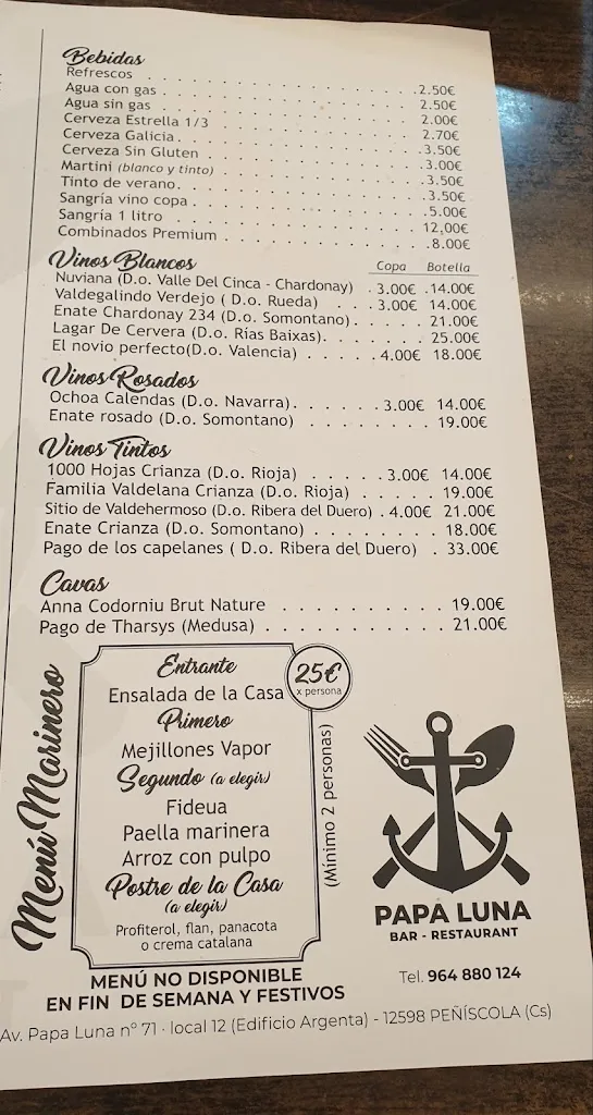 Menu_Restaurante Papa Luna_Peníscola/Peñíscola_image_4